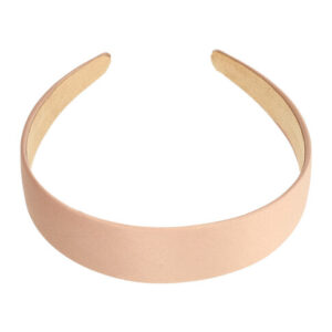 Haarband Diadeem 3cm – Satijnen Stof – Effen Kleur – Beige