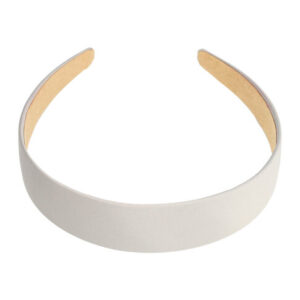 Haarband Diadeem 3cm – Satijnen Stof – Effen Kleur – Grijs