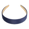 2107070592 Haarband Diadeem 3cm – Satijnen Stof – Effen Kleur – Donkerblauw
