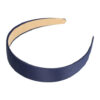 2107070598 Haarband Diadeem 3cm – Satijnen Stof – Effen Kleur – Donkerblauw