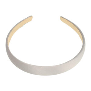 Haarband Diadeem 2cm – Gladde Satijnen Stof – Effen Kleur – Grijs