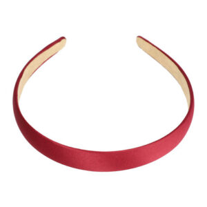 Haarband Diadeem 2cm – Gladde Satijnen Stof – Effen Kleur – Rood