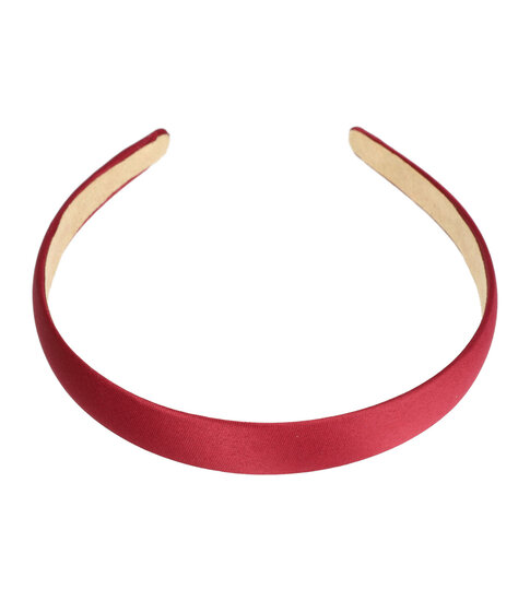 2107076487 Haarband Diadeem 2cm – Gladde Satijnen Stof – Effen Kleur – Rood