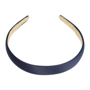 Haarband Diadeem 2cm – Gladde Satijnen Stof – Effen Kleur – Donkerblauw