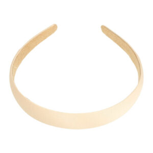 Haarband Diadeem 2cm – Gladde Satijnen Stof – Effen Kleur – Creme