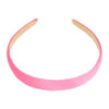 2107250439 Haarband Diadeem 2cm – Gladde Satijnen Stof – Effen Kleur – Fuchsia Roze