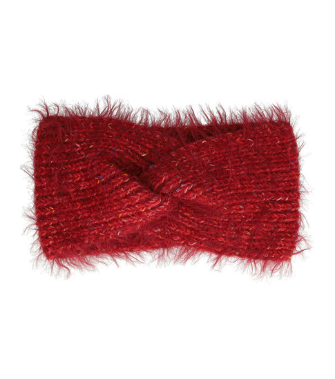 2107285350 Haarband Twist 12cm – Soft 7% Wol – Gebreide Stof – Rood