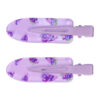 2107727106 Haarspeld Duckklemmen 6cm – Platte Vorm Beautyclips – Druivenprint – Paars – Set van 2