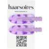 2107727109 Haarspeld Duckklemmen 6cm – Platte Vorm Beautyclips – Druivenprint – Paars – Set van 2