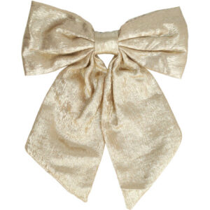 Haarspeld Patentspeld Strik 15cm – Glitter Glans Stof – Hand Made – Goud