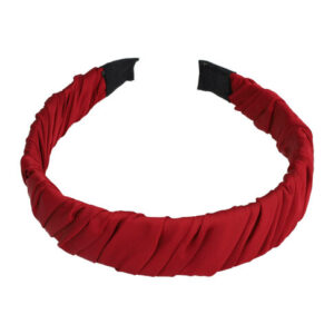 Haarband Diadeem 3cm – Gedraaide Gladde Stof – Rood