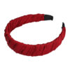 2107927416 Haarband Diadeem 3cm – Gedraaide Gladde Stof – Rood
