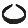 2107927431 Haarband Diadeem 3cm – Gedraaide Gladde Stof – Zwart