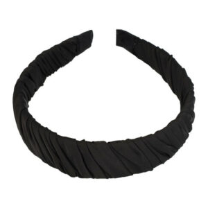 Haarband Diadeem 3cm – Gedraaide Gladde Stof – Zwart