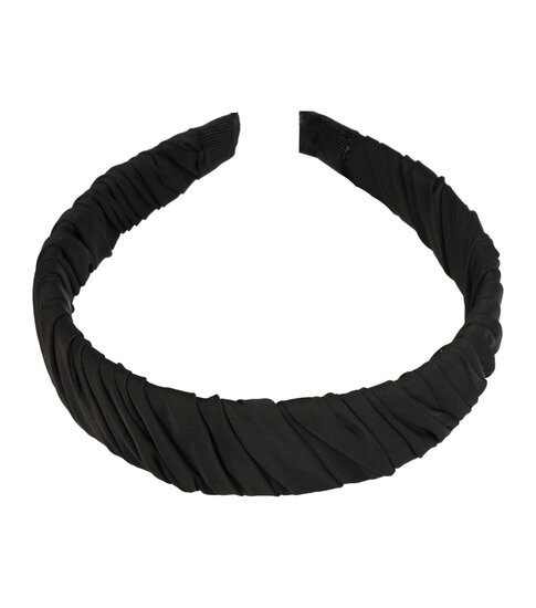 2107927431 Haarband Diadeem 3cm – Gedraaide Gladde Stof – Zwart