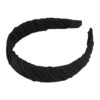2107927434 Haarband Diadeem 3cm – Gedraaide Gladde Stof – Zwart
