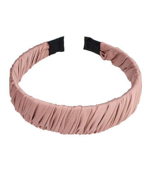 2107927440 Haarband Diadeem 3cm – Gedraaide Gladde Stof – Roze