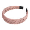 2107927443 Haarband Diadeem 3cm – Gedraaide Gladde Stof – Roze