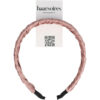 2107927446 Haarband Diadeem 3cm – Gedraaide Gladde Stof – Roze