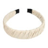 2107927470 Haarband Diadeem 3cm – Gedraaide Gladde Stof – Creme