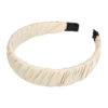 2107927473 Haarband Diadeem 3cm – Gedraaide Gladde Stof – Creme