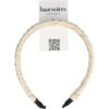 2107927476 Haarband Diadeem 3cm – Gedraaide Gladde Stof – Creme