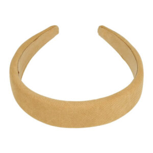 Haarband Diadeem 3cm – Zacht Gevuld – Velvet Stof – Beige