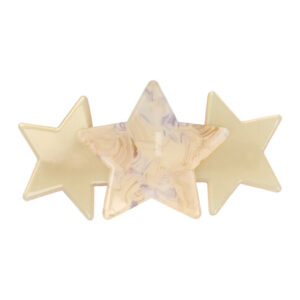 Haarspeld Patentspeld Sterren 7cm – Marmer Patroon – Anti-slip – Crème