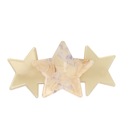 2108052834 Haarspeld Patentspeld Sterren 7cm – Marmer Patroon – Anti-slip – Crème