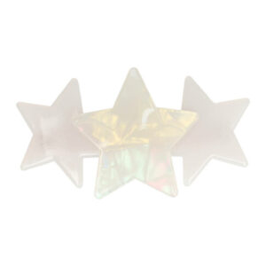 Haarspeld Patentspeld Sterren 7cm – Marmer Parelmoer – Anti-slip – Wit