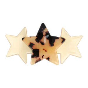 Haarspeld Patentspeld Sterren 7cm – Marmer Patroon – Anti-slip – Beige/Bruin