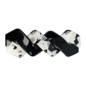 Haarspeld Patentspeld Zigzag 7cm – Marmer Patroon – Anti-slip – Wit/Grijs/Zwart