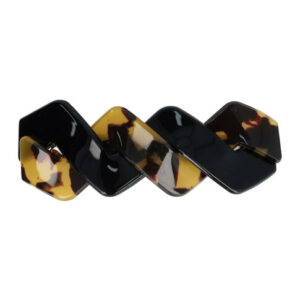 Haarspeld Patentspeld Zigzag 10cm – Marmer Patroon – Anti-slip – Bruin Zwart