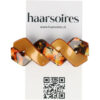 2108129250 Haarspeld Patentspeld Zigzag 10cm – Marmer Patroon – Anti-slip – Bruin Oranje