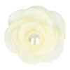 2108228250 Haarspeld Duckklem 5cm – Roos Bloemvorm met Parel – Creme
