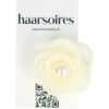 2108228256 Haarspeld Duckklem 5cm – Roos Bloemvorm met Parel – Creme