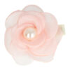 2108250270 Haarspeld Duckklem 5cm – Roos Bloemvorm met Parel – Roze