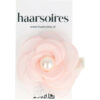 2108250276 Haarspeld Duckklem 5cm – Roos Bloemvorm met Parel – Roze