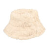 Bucket Hat Hoedje – Fluffy Imitatiebont – One Size – Creme
