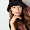 Bucket Hat Hoedje – Fluffy Imitatiebont – One Size – Creme
