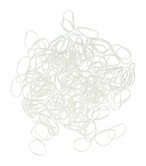 2110497081 Haarelastiekjes mini - 1cm - Wit - Set van 150