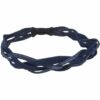 2110564020 Haarband sport - Glitter gevlochten elastiek 3cm - Blauw
