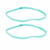 2110564041 Haarband sport - Elastiek anti-slip 1cm - Aqua Blauw - Set van 2