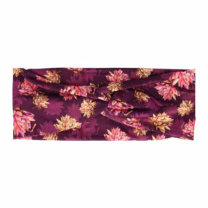 Haarband Twist 8cm – Bloemenprint – Jersey Stof – Roze Geel Paars