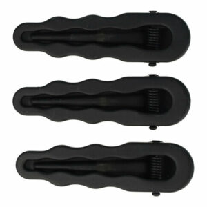 Haarspeld Duckklemmen 6cm – Open Wavevorm – Metaal – Zwart – Set van 3