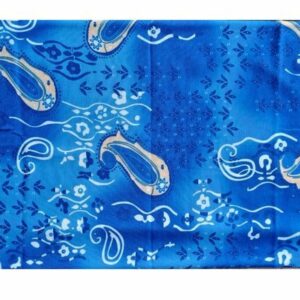 Haarband multifunctioneel - Paisley patroon 45x25cm - Blauw