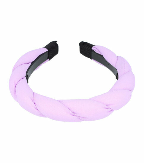 2110564119 Haarband Diadeem 2,5cm – Dikke Gedraaide Stof – Paars