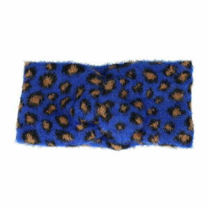 Haarband Twist 10cm – Soft Panterprint – Gebreide Stof – Zwart Bruin Blauw