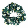 2110564197 Haarelastiek Scrunchie – Bloemenprint – Gladde Stof – Wit Groen