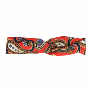 Haarband Twist 5cm – Paisleyprint – Gladde Stof – Multicolor Rood